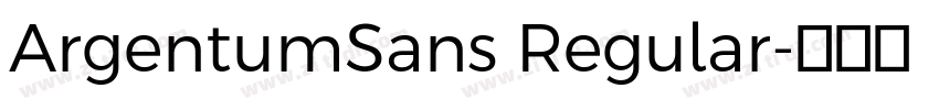 ArgentumSans Regular字体转换